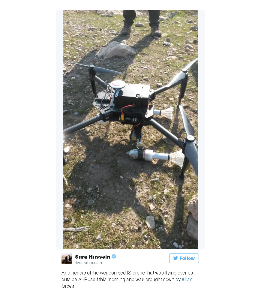 IS gebruikt DJI Matrice als bommenwerper